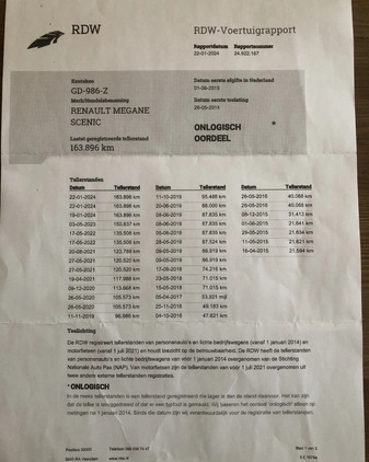 Renault Grand Scenic cena 39900 przebieg: 165000, rok produkcji 2014 z Złocieniec małe 352